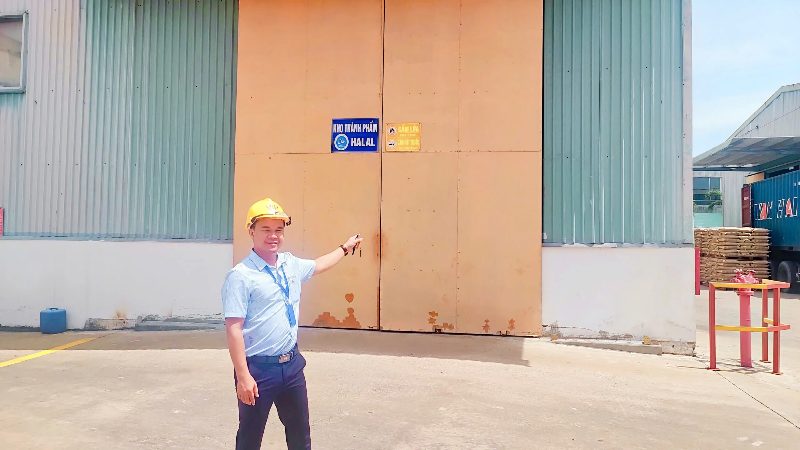Kho thành phẩm Halal được phân tách riêng trong nhà máy